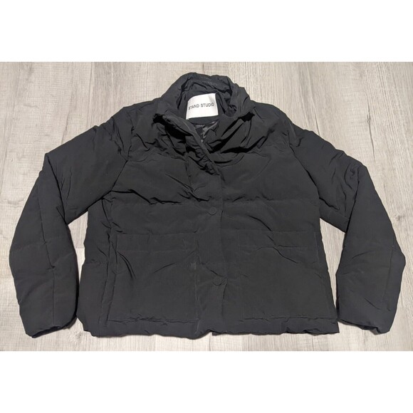 Stand Studio GRY Quilted Down Jacket Coat Black Size FR 32 US Small - Picture 1 of 9